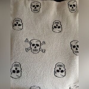 Barefoot Dreams Carbon and Almond Skull Throw